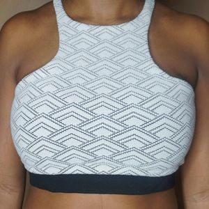 Black and White Crop Top